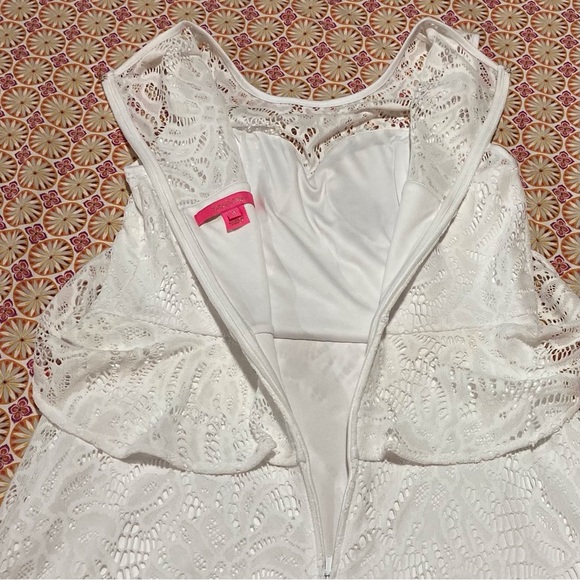 Lilly Pulitzer Nolea White Sleeveless Midi Dress with Peplum - Picture 6 of 16